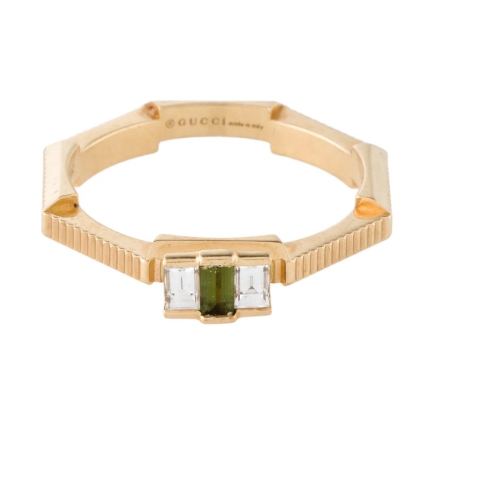 18K Tourmaline & Diamond Link to Love Ring